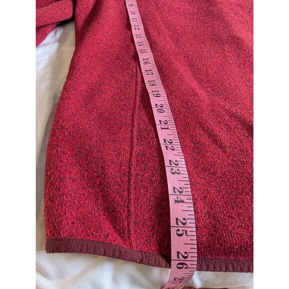 L.L.Bean Burgundy Red Fleece Jacket Full Zip Soft Cozy Fall Large Regular - Picture 7 of 7